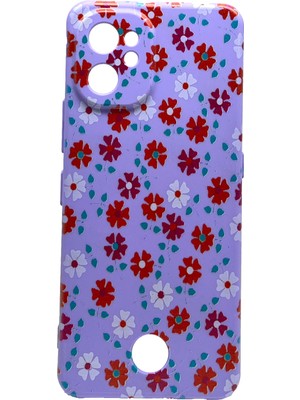 Karleader S19 Max Pro Kılıf Lila Mor Beyaz Çiçek Desenli Telefon Kapağı Tam Koruma