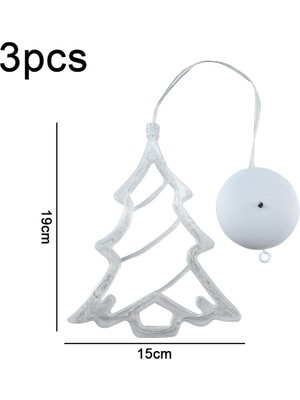 Yiqln 3 Adet Noel Pencere Dekorasyonu Vantuz Işıkları-Noel Ağacı (Yurt Dışından)