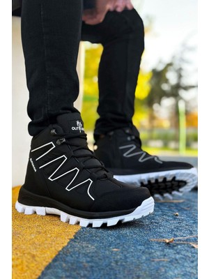 Big King Outdoor Trekking Bot Siyah Beyaz Erkek Su Geçirmez Kışlık Malzeme ile Üretilmiştir