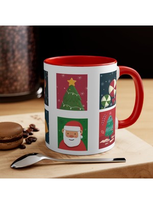 Yüksel 34 Noel Hediyesi Bardak , Merry Christmas Temalı Hediye Seramik Bardak ,yeni Yıl Hediye Bardak