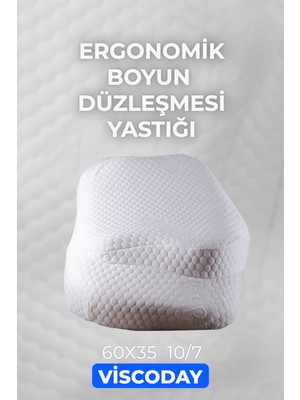 Viscoday Ortopedik Boyun Düzleşmesi Boyun Fıtığı Boyun Destek Yastığı