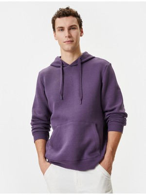 Koton Kapşonlu Sweatshirt Kanguru Cep Detaylı Uzun Kollu