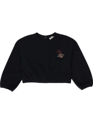 Panço Kız Bebek Crop Sweatshirt