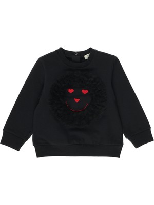 Panço Kız Bebek Nakış Detaylı Sweatshirt