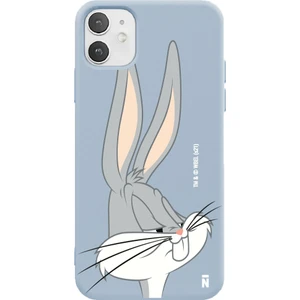 iPhone 11 Silikon Bugs Bunny Tavşan Çizgi Film Tasarımlı Mavi Renkli Telefon Kılıfı