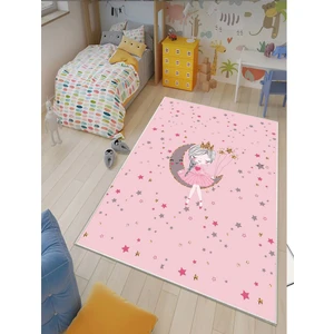 STY Home Kız Çocuk Oyun Halısı Kaymaz Makinede Yıkanabilir Eğitici Bebek ve Çocuk Odası Halısı Oyun Matı