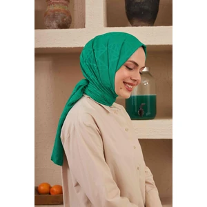 Moda Mevsimi Ipekhan Harmoni Desen Ipeksi Jakar Şal Yeşil