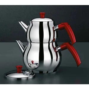 Ipeksaray Küre Çelik Çaydanlık Takımı Orta Boy 4 Pcs - Süzgeçli Demlik