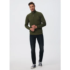 Lee Cooper Fermuarlı Yaka Haki Erkek Sweatshırt 241 Lcm 241062 Dylen Hakı