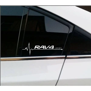 Toyota Rav4 Nabız Kalp Atışı Sticker 2 Adet Kelebek Cam