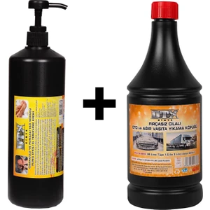 Sanayi Kimya Kumlu El Temizleme Kremi ( Sabunu) 1 kg & Oto, Motor ve Tır Yıkama  1 Litre