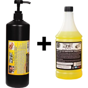 Sanayi Kimya Ponza'lı (Talaşlı) El Temizleme Kremi ( Sabunu) 1 kg & Alkollü Intercooler Temizleme Sıvısı 1 Lt