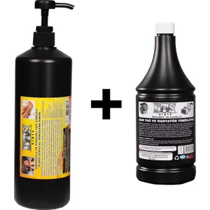 Sanayi Kimya Ponza'lı (Talaşlı) El Temizleme Kremi ( Sabunu) 1 kg & Alkollü Intercooler Temizleme Sıvısı 1 Lt