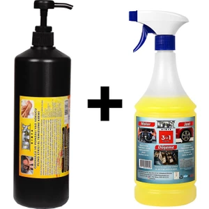 Sanayi Kimya Granürlü El Temizleme Kremi ( Sabunu ) 1 kg & Motor Jant Döşeme Temizleyici 1 Lt