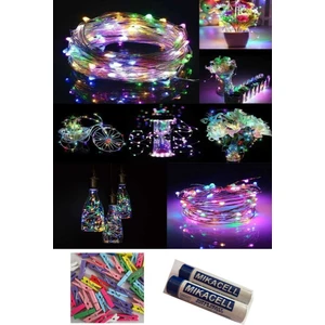 5 Metre Peri LED Rgb Renk + 25 Küçük Mandal ve 2 Adet Pil