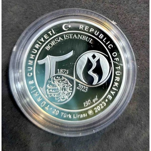 Istanbul Borsa 2023 Hatıra Parası Gümüş Sertifikalı