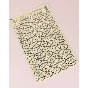Baharatlık Baharat Kavanoz Sticker 55 Adet