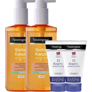 Yüz Temizleme Jeli 200 Ml 2 Adet Ve El Kremi Parfümlü Norveç Formülü 2 Adet 50 Ml