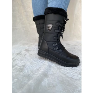 Çiğdem Kundura Çiğdem Süs Bağlı Siyah Kar Botu (Twingo 995) - Siyah - 40 - ST00723-SİYAH-40