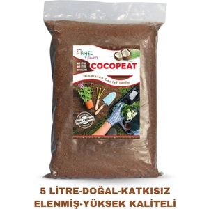 Cocopeat (KATKISIZ VE ELENMİŞ) Hindistan Cevizi Kabuğu Torfu (5 LİTRE)