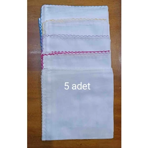 Pamuklu 5 Adet Iç Tülbenti iç başörtüsü Yazma 90X90 Ebatlı Beyaz