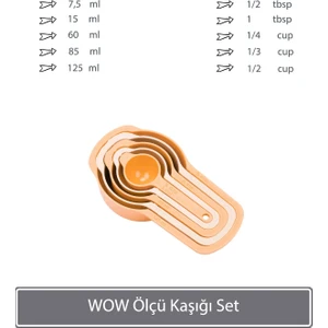 Wow Ölçü Kaşığı Set - Somon
