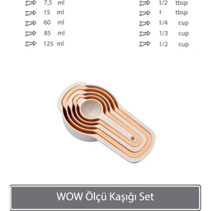 Wow Ölçü Kaşığı Set -Latte