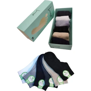 Leement Socks Çocuk 6 Çift Bambu Patik Çorap Dikişsiz Burun Esnek