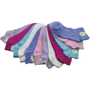 Leement Socks Çocuk 12 Çift Bambu Patik Çorap Dikişsiz Burun Esnek