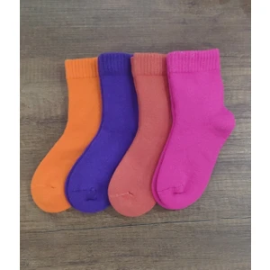 Leement Socks Çocuk 4 Çift Kalın Havlu Termal Çorap Burun Dikişsiz Seri