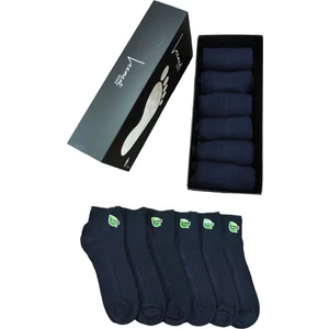 Leement Socks Erkek Bambu Dikişsiz 6 Çift Kısa Patik Çorap Üstü Lacoste Örgü
