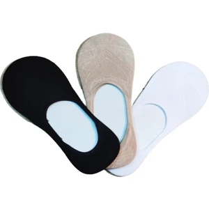 Leement Socks 3'Lü Bambu Slikonlu Babet Görünmez Çorap