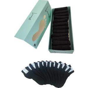 Leement Socks Çocuk 12 Çift Pamuklu Siyah Patik Çorap