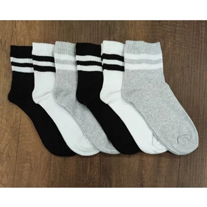 Leement Socks Erkek 6'Lı Orta Konç Spor Çorap Kolej