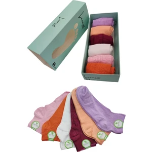 Leement Socks Çocuk 6 Çift Bambu Patik Çorap Dikişsiz Burun Esnek