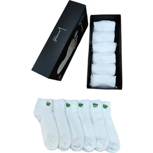 Leement Socks Erkek Bambu Dikişsiz 6 Çift Kısa Patik Çorap Üstü Lacoste Örgü