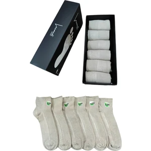 Leement Socks Erkek Bambu Dikişsiz 6 Çift Kısa Patik Çorap Üstü Lacoste Örgü