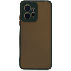 Caseart Xiaomi Redmi Note 12 4g Kılıf Kamera Korumalı Silikon Kenarlı Renkli Düğmeli Arkası Mat Arka Kapak - Yeşil