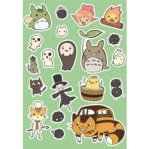 Anime Marketi Tatlı Hayvanlar Sticker Seti Ajanda Telefon Laptop Sticker Seti 20 Adet
