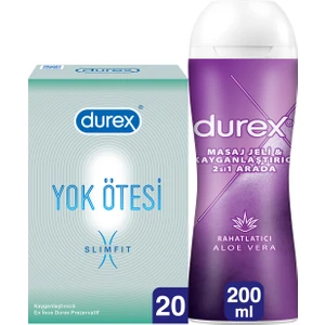 Yok Ötesi Slim Fit 20'li Ince Prezervatif + Aloe Vera  Jel 200ML