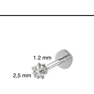 Ares Collection Cerrahi Çelik Minimal Zirkon Taşlı Yıldız Labret Piercing( Medusa,tragus,forwardhelix,monroe Uyumlu