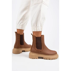 Emma Kadın Hakiki Deri Çift Taraf Lastikli Taba Bot