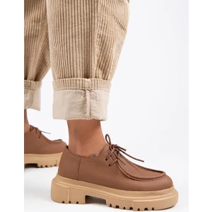 Carol Kadın Deri Bağcıklı Taba Ayakkabı