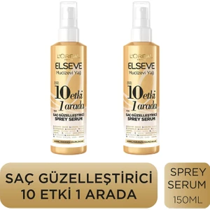 L'oréal Paris Elseve Ikili Mucizevi Yağ 10 Etki 1 Arada Saç Güzelleştirici Sprey Serum 150 ml Seti