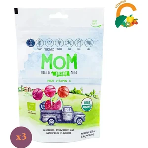 Organik Lolipop (Çilek, Karpuz, Yaban Mersini ve C Vitamini)  3'lü Paket