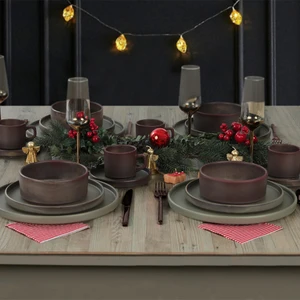 Yılbaşı Ground Stackable Yemek/kahvaltı Takımı 20 Parça 4 Kişilik 982