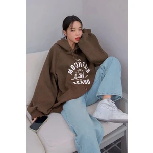 Only Trendwear  Unisex The Mountain Baskılı Sweatshirt