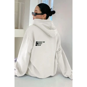 Only Trendwear  Unisex Cherish Time Baskılı Sweatshirt