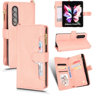 Yihang Boutique Samsung Galaxy Z Fold 3 Cüzdan Uzun Ipli Moda Pu Deri Fermuarlı Kartlıklı Cüzdan Telefon Kılıfı (Yurt Dışından)