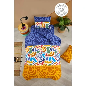 Tabu Home Doodle Renkli Çarşafı Lastikli Tek Kişilik Nevresim Takımı